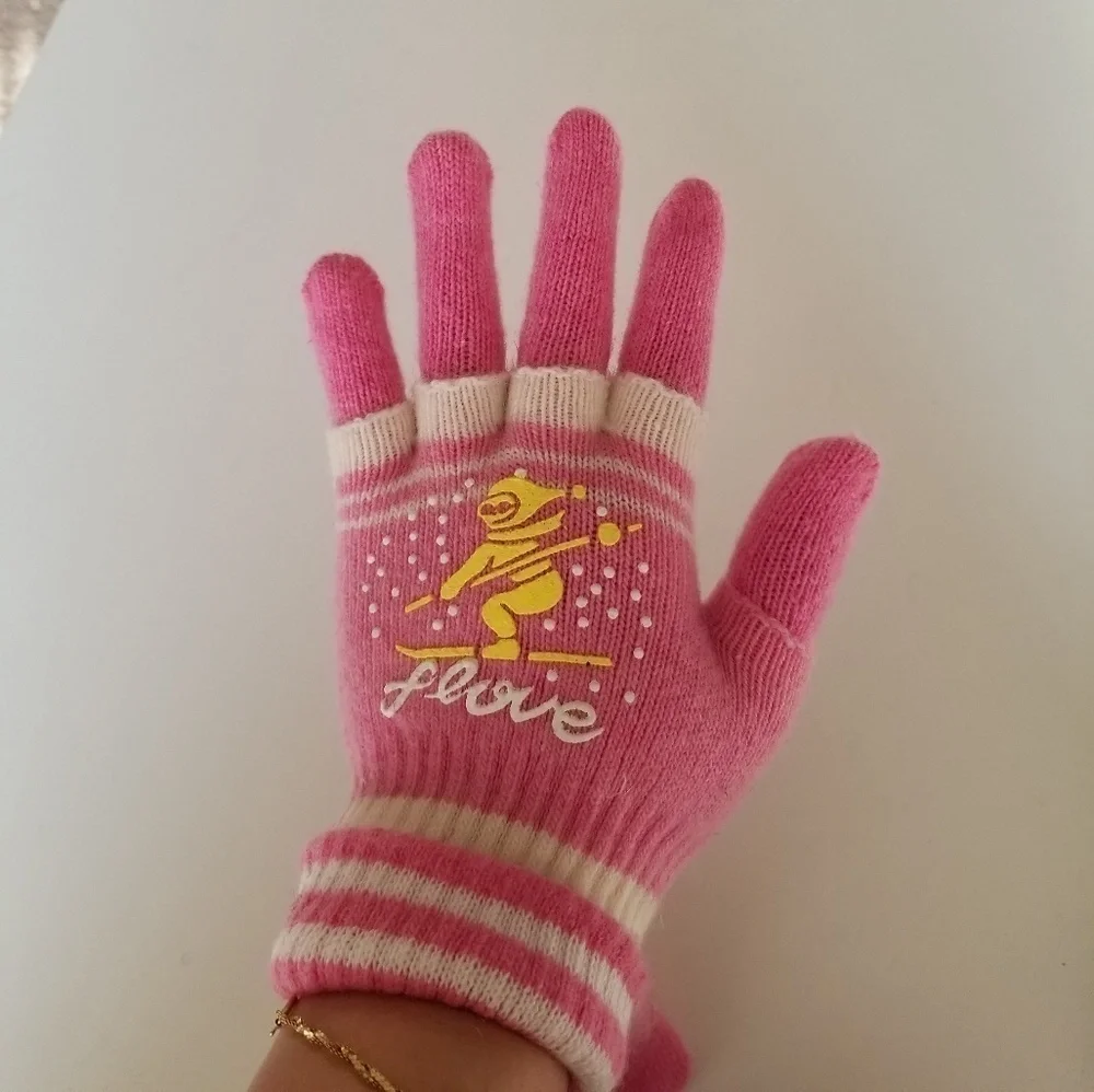 Set of 3 NEW Multicolor Double Layered 2 in 1 Wool Blend Cozy Warm Gloves